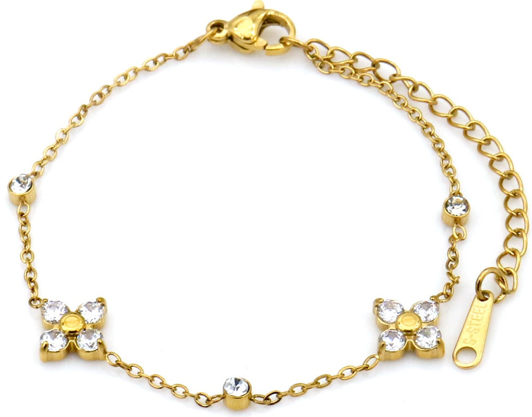 bracelet crystal flower