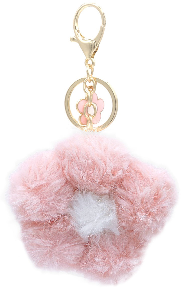 flower puffy keychain